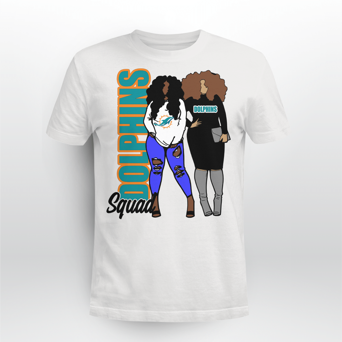 Miami Dolphins Squad Tshirt For Black Girls Shirt Miami Dolphins Squad Black Girl Shirt