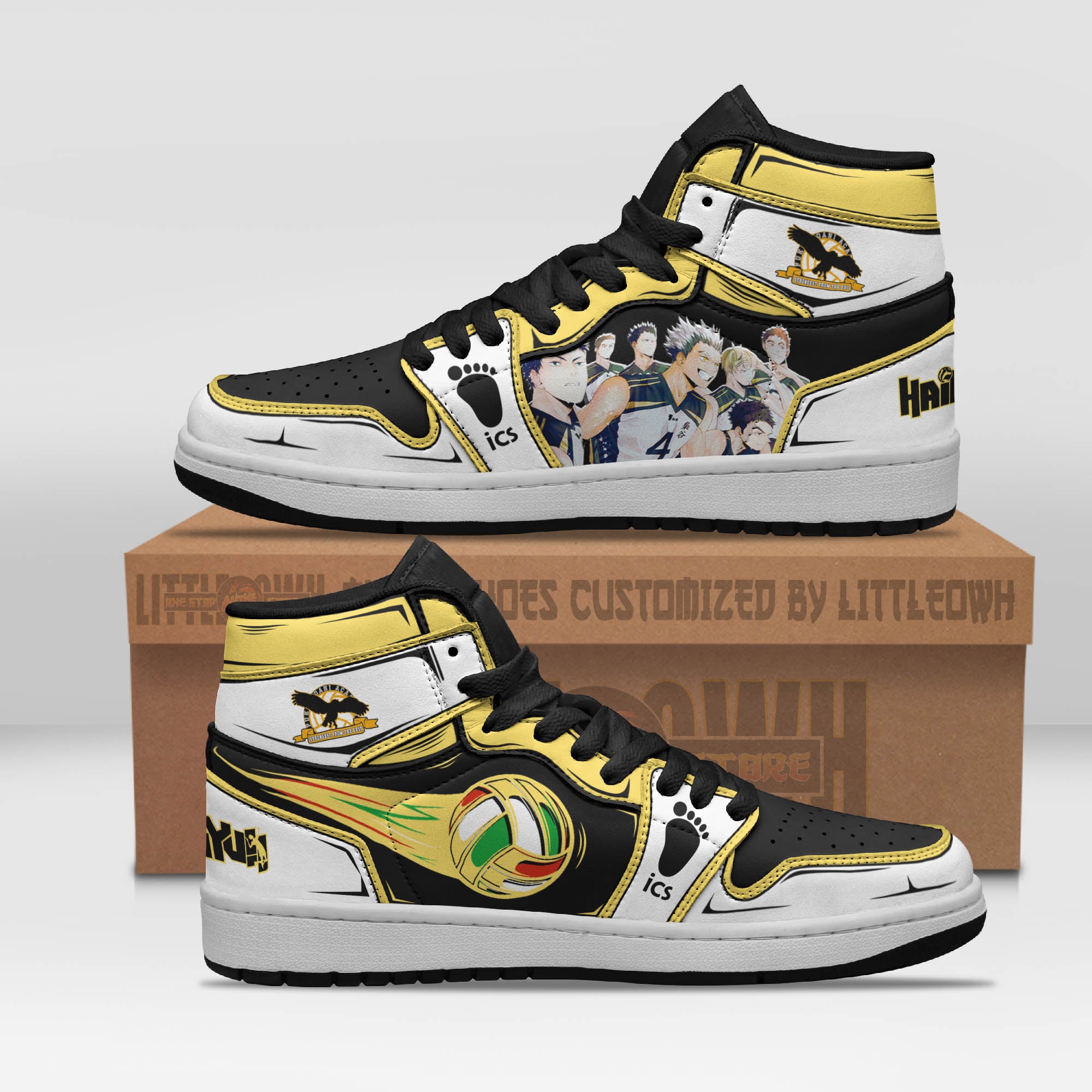 Fukurodani Academy Libero Shoes Custom Haikyuu Anime Jd Sneakers