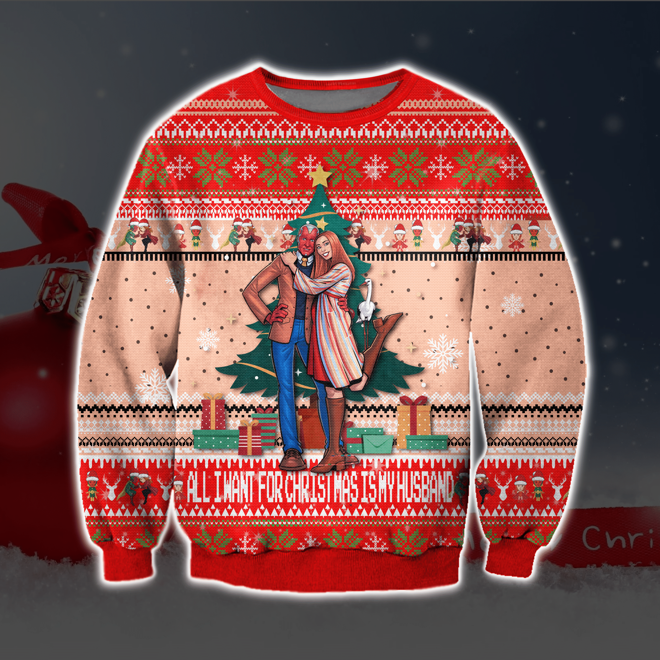 Wandavision Ugly Christmas Sweater