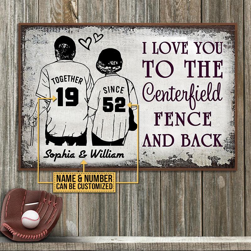 Personalized Baseball Together Centerfield Fence And Back Customized