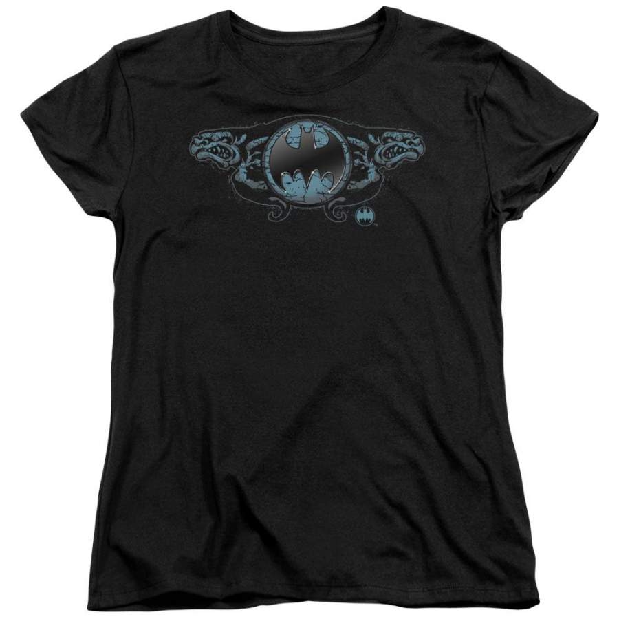 Batman – Two Gargoyles Logo Short Sleeve Women’s Tee