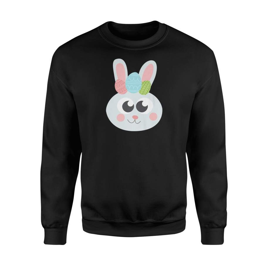 Cool Adorable Easter Bunny Face Costume Emojis Gift Sweatshirt