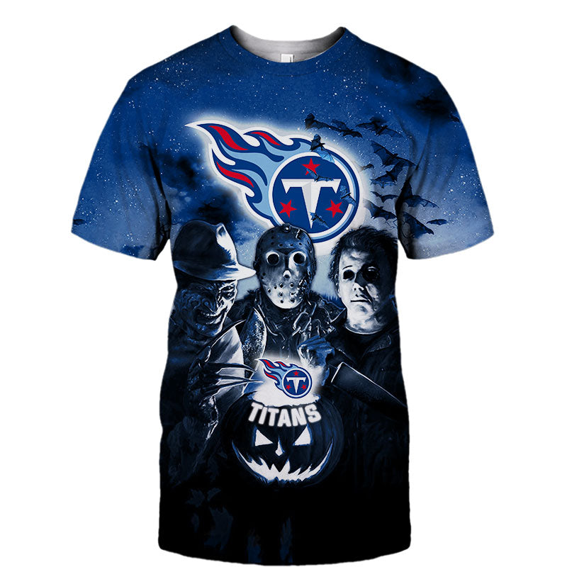 Tennessee Titans T Shirt 3D Halloween Horror Night T Shirt