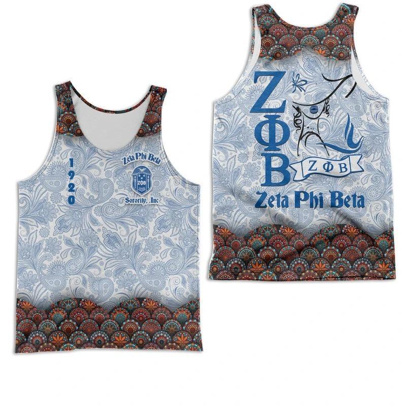 Wonderprint Tank Top Zeta Phi Beta Mandala Girl Racerback Tank