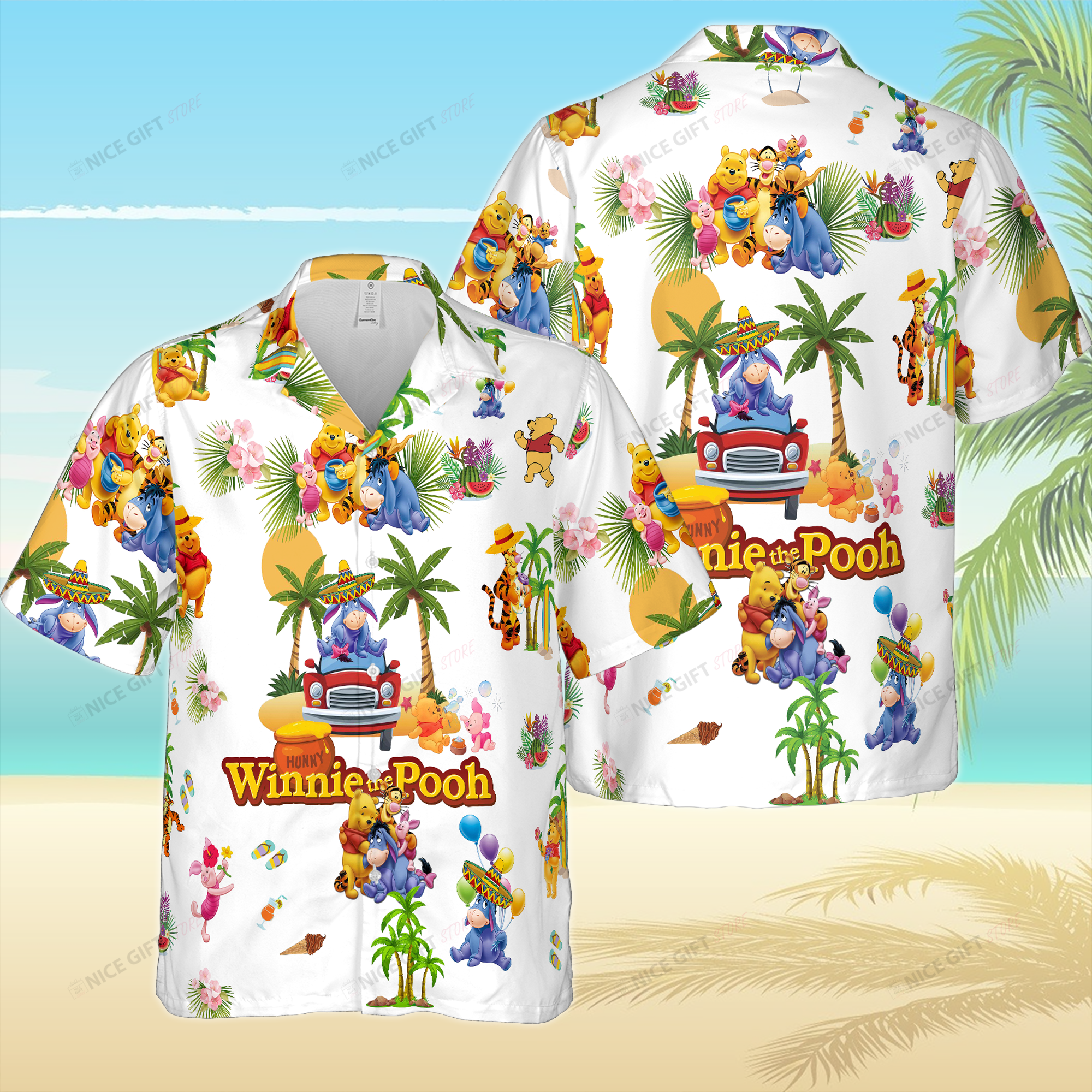 Winnie The Pooh Hawaiian 3D Shirt 3Hs-V0D2