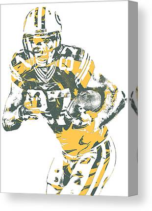 Jordy Nelson Green Bay Packers Pixel Art 11 Joe Hamilton Canvas Print