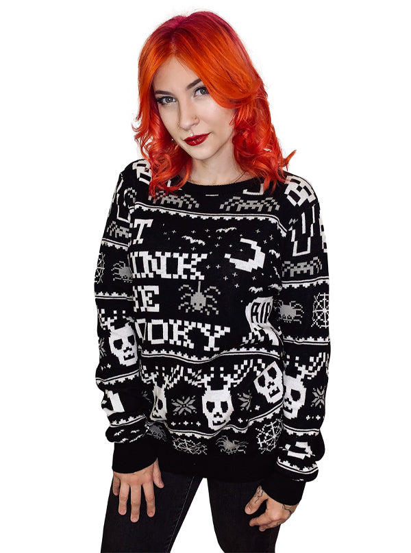 Women’S Eat Drink & Be Spooky Ugly Christmas Sweater By Too Fast