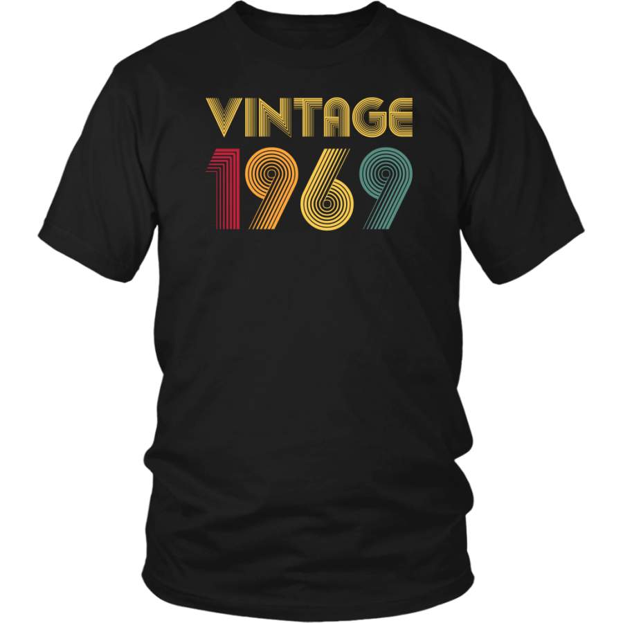 Classic 50th Birthday Vintage 1969 T Shirt Fifty Year Old