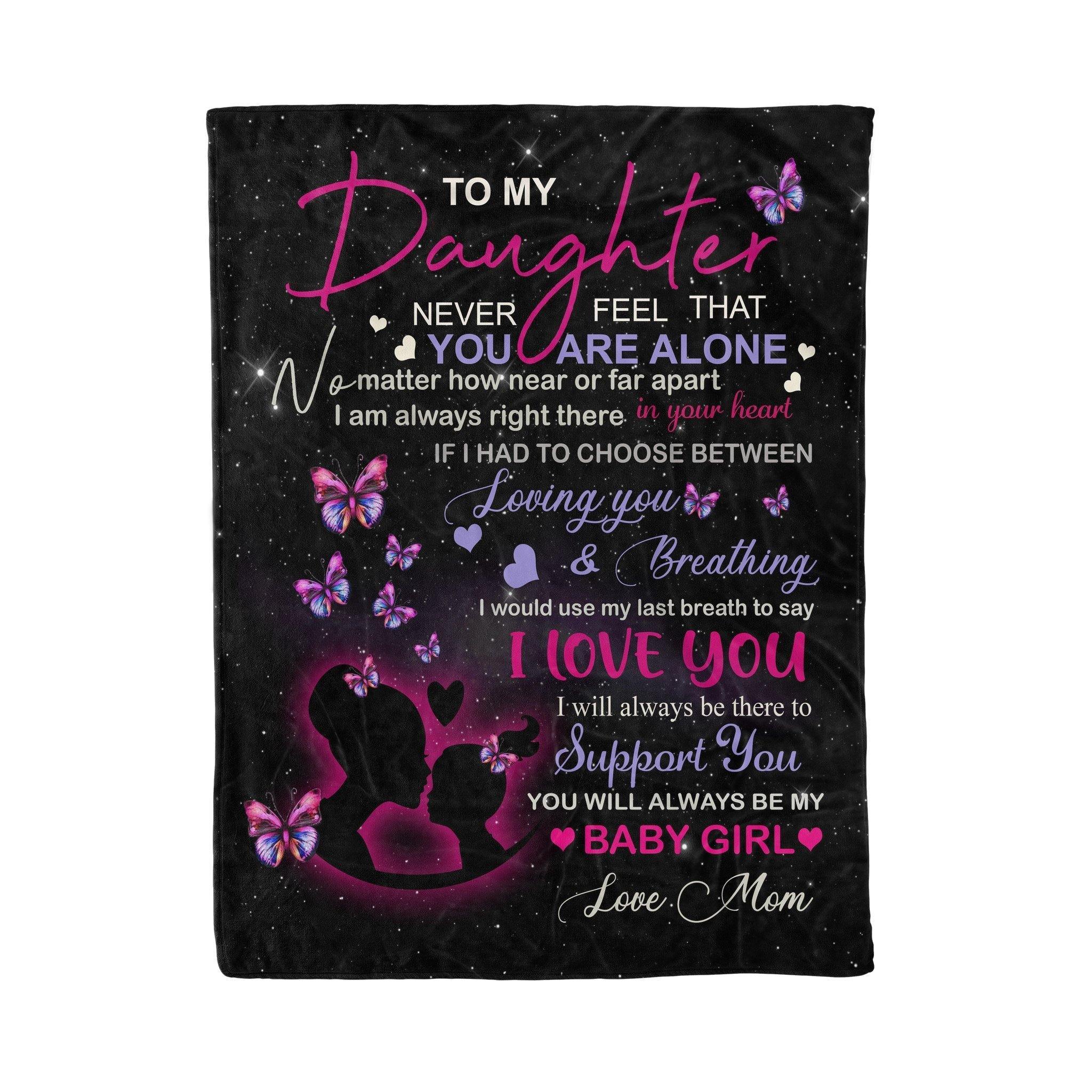 To My Daughter From Mom – Gift For Daughter For Family Unique Gifts Ideas For Home Decor  – Fleece Blanket Sherpa Blanket