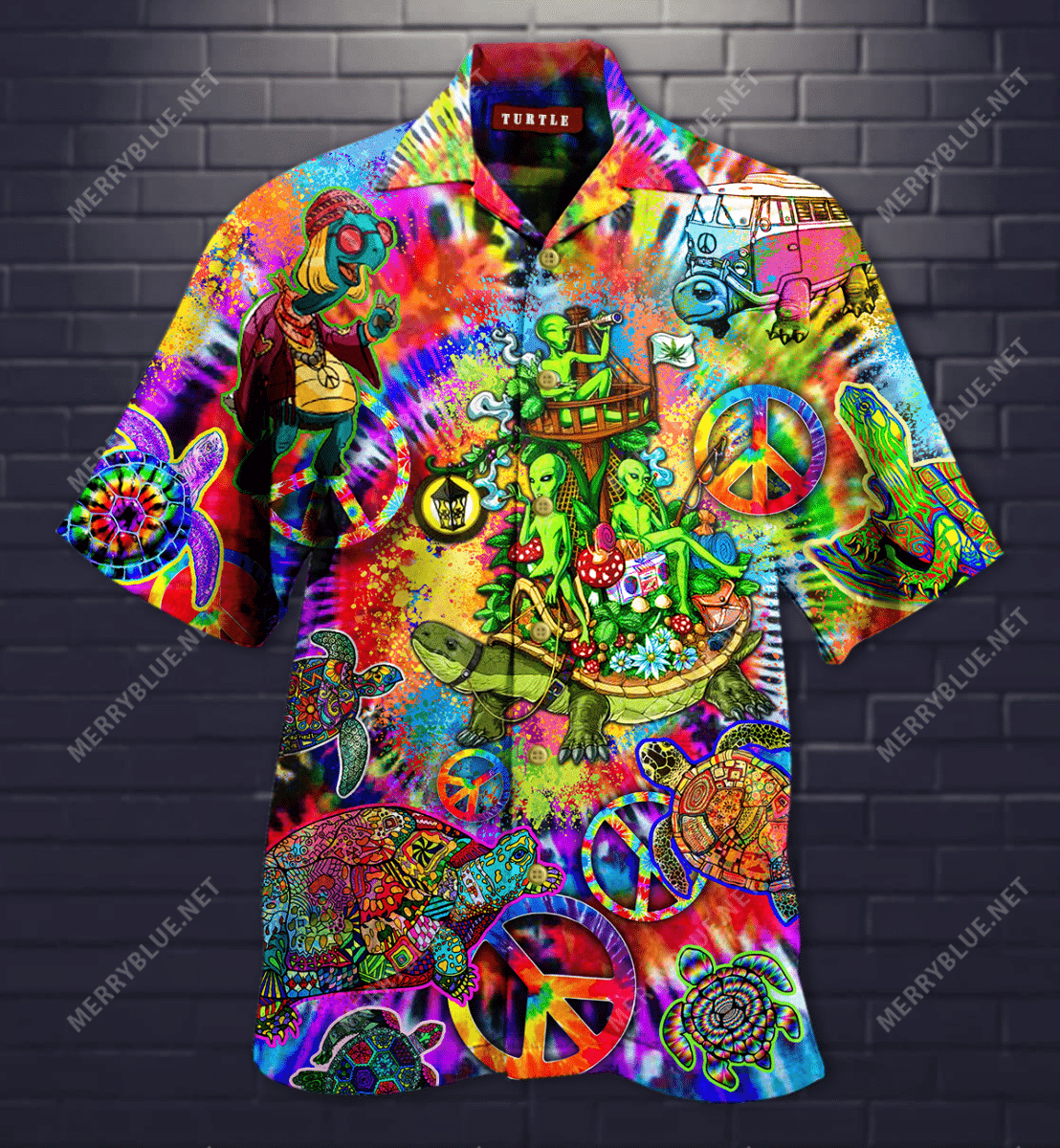 Find Peace Love Turtle Hippie Hawaii Shirt Ha43776