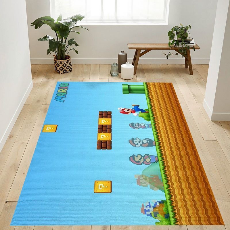 Super Mario 40 Area Rug Living Room And Bed Room Rug Gift Us Decor