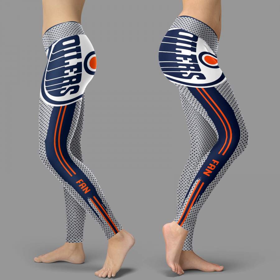 Charming Lovely Little Dots Along Body Edmonton Oilers Leggings