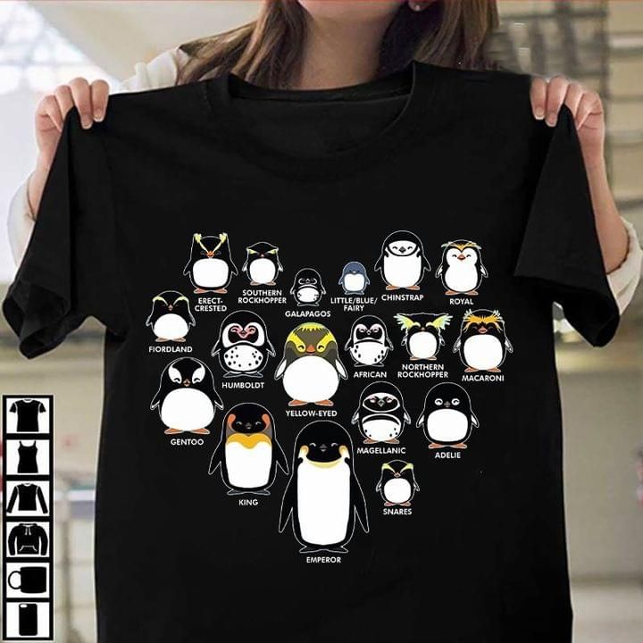 Penguin breed heart shape tshirt Tshirt Hoodie Sweater