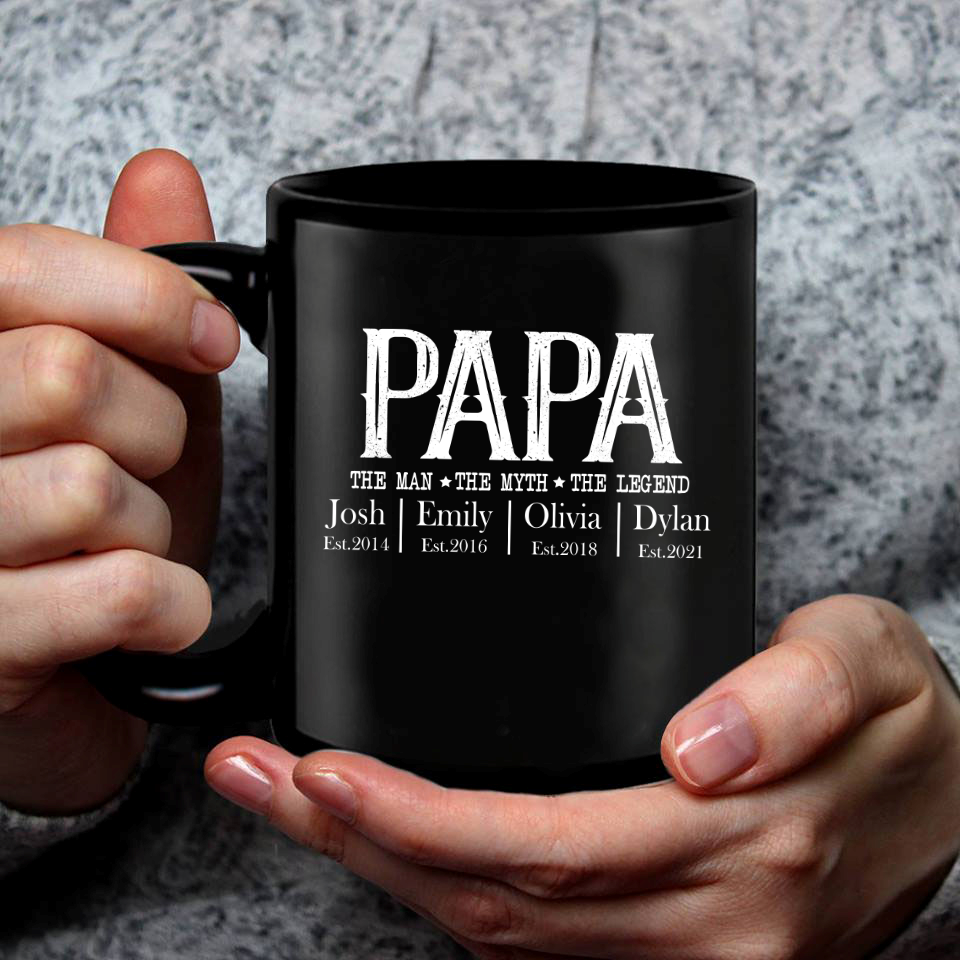 Presonalized Papa The Man The Myth The Legend Mug