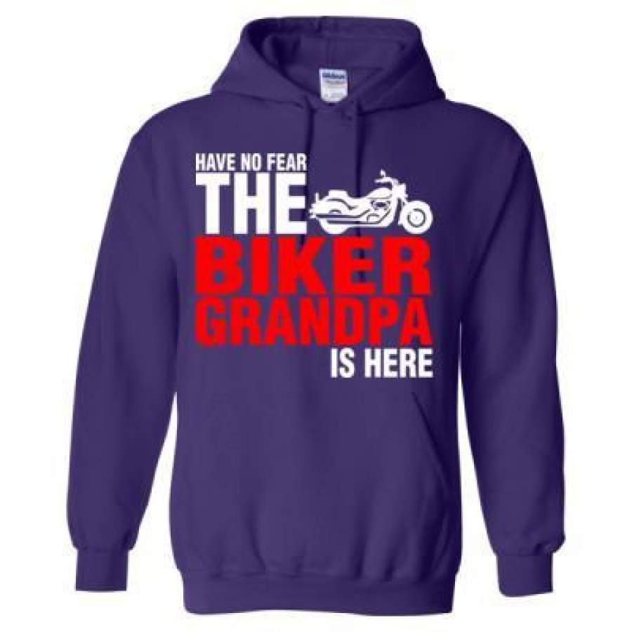 AGR Have No Fear The Biker Grandpa Is Here – Heavy Blend™ Hooded Sweatshirt