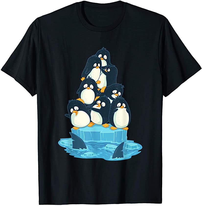 Save the Arctic Penguins and Sharks Global Warming Awareness T-Shirt