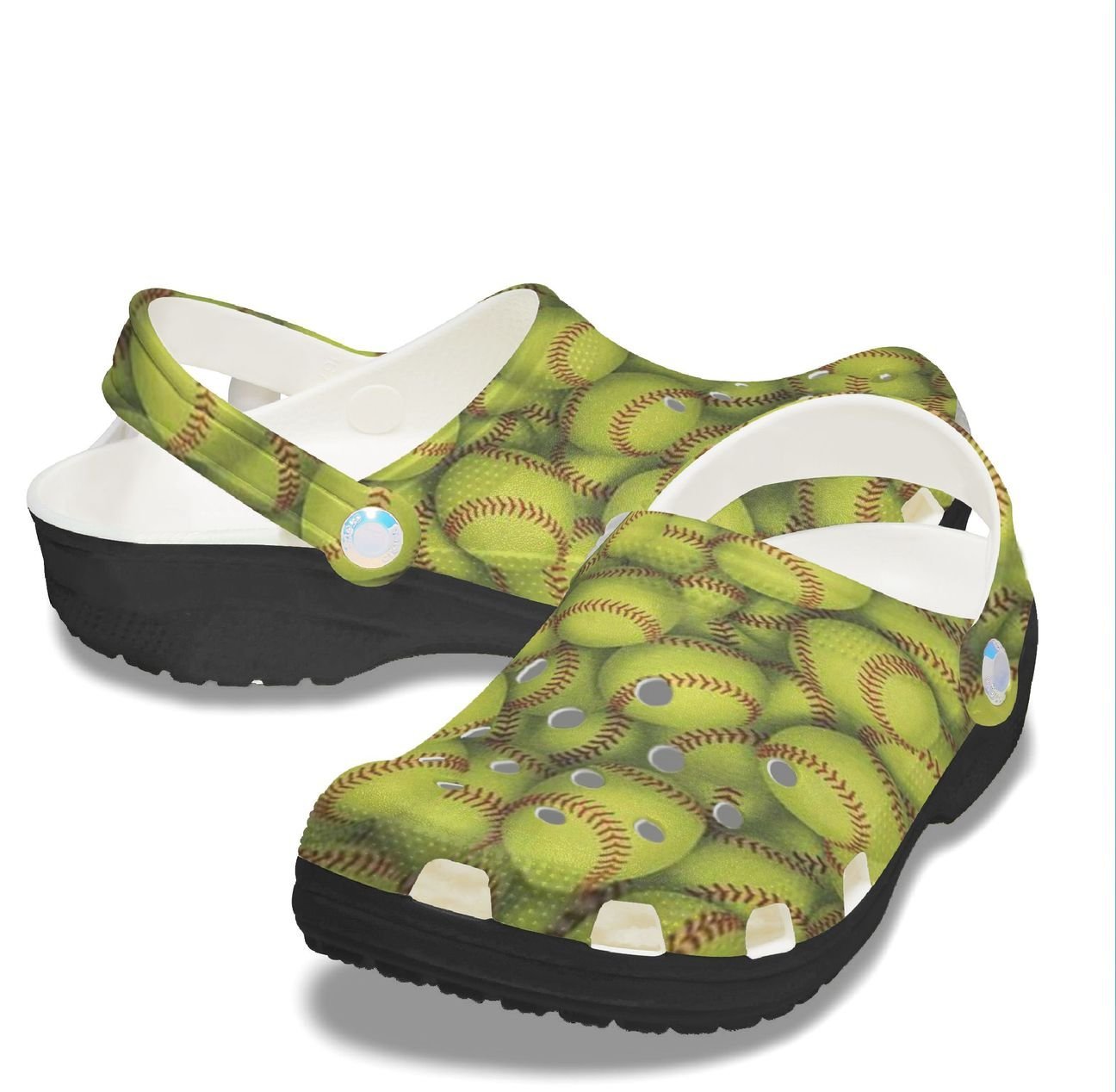 Softball Personalized Clog, Custom Name, Text, Color, Number Fashion Style For Women, Men, Kid, Print 3D Softballz