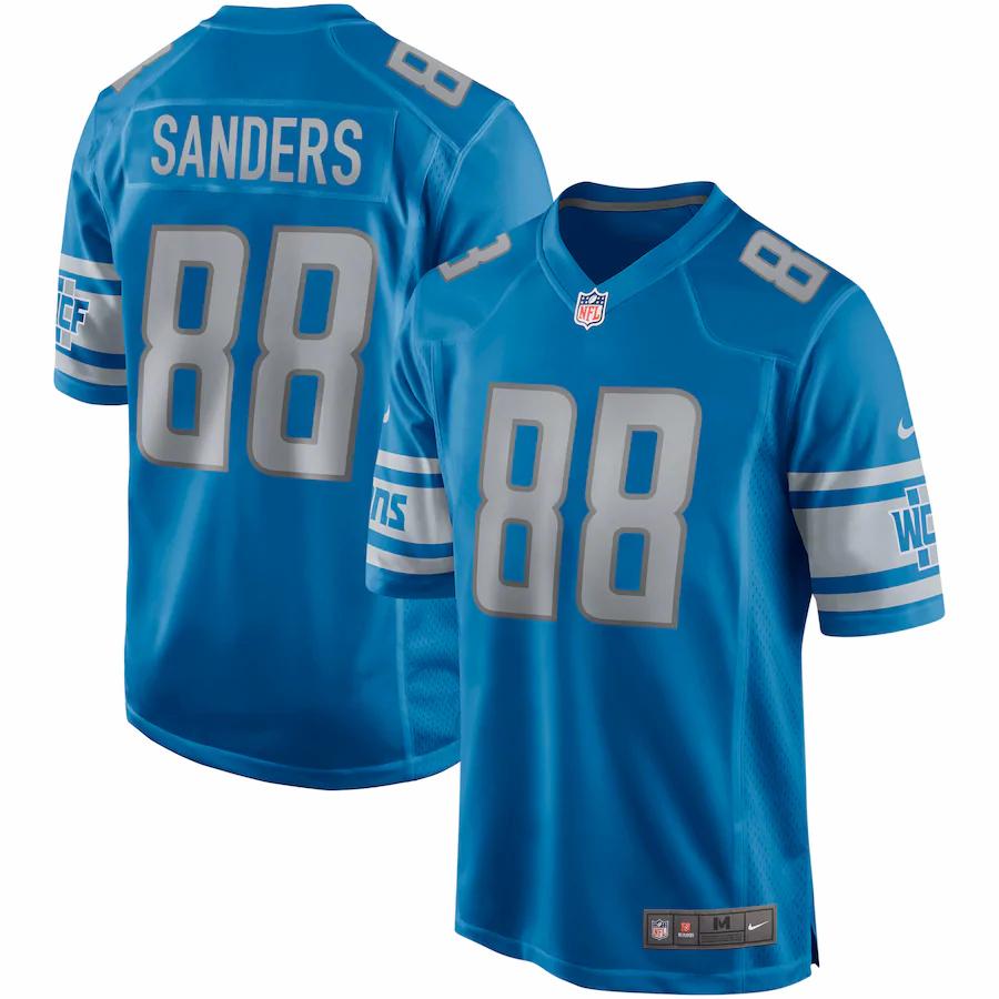 Charlie Sanders Detroit Lions Nike Game Retired Player Jersey – Blue