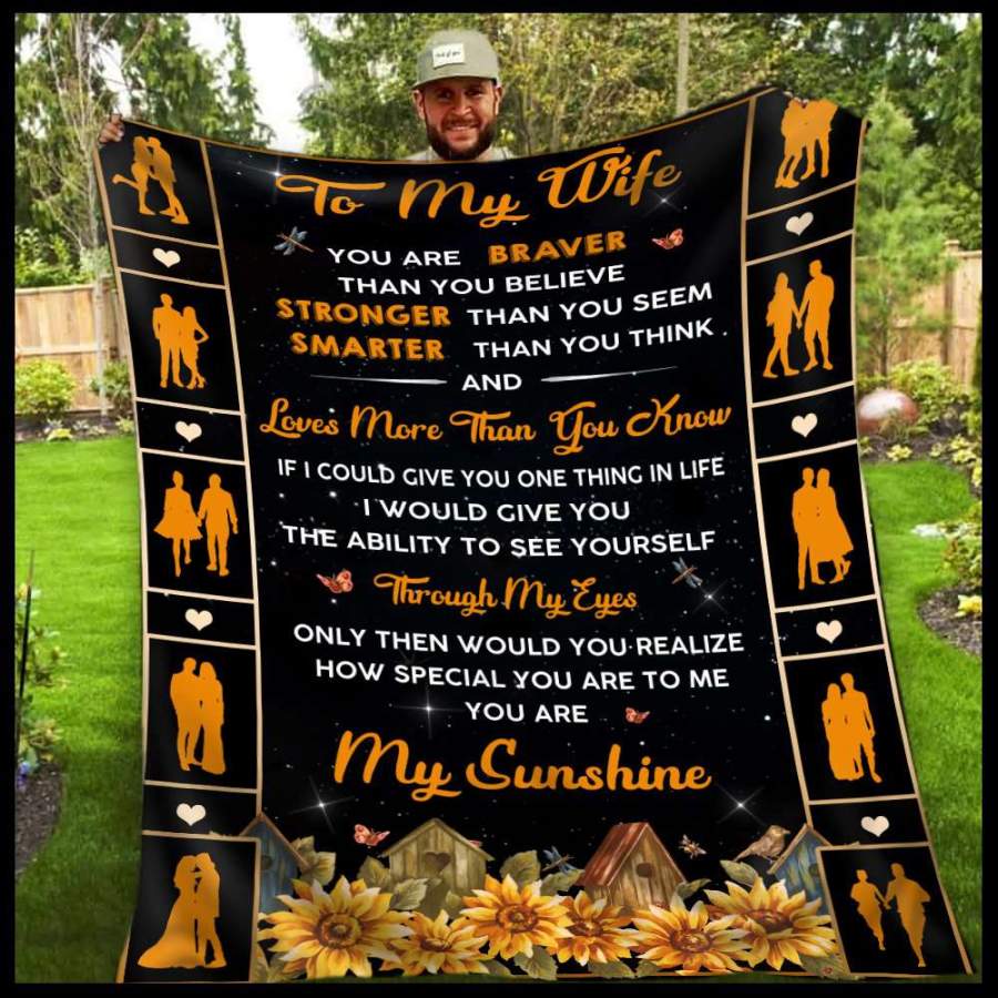 Blanket Gift For Wife You Are My Sunshine