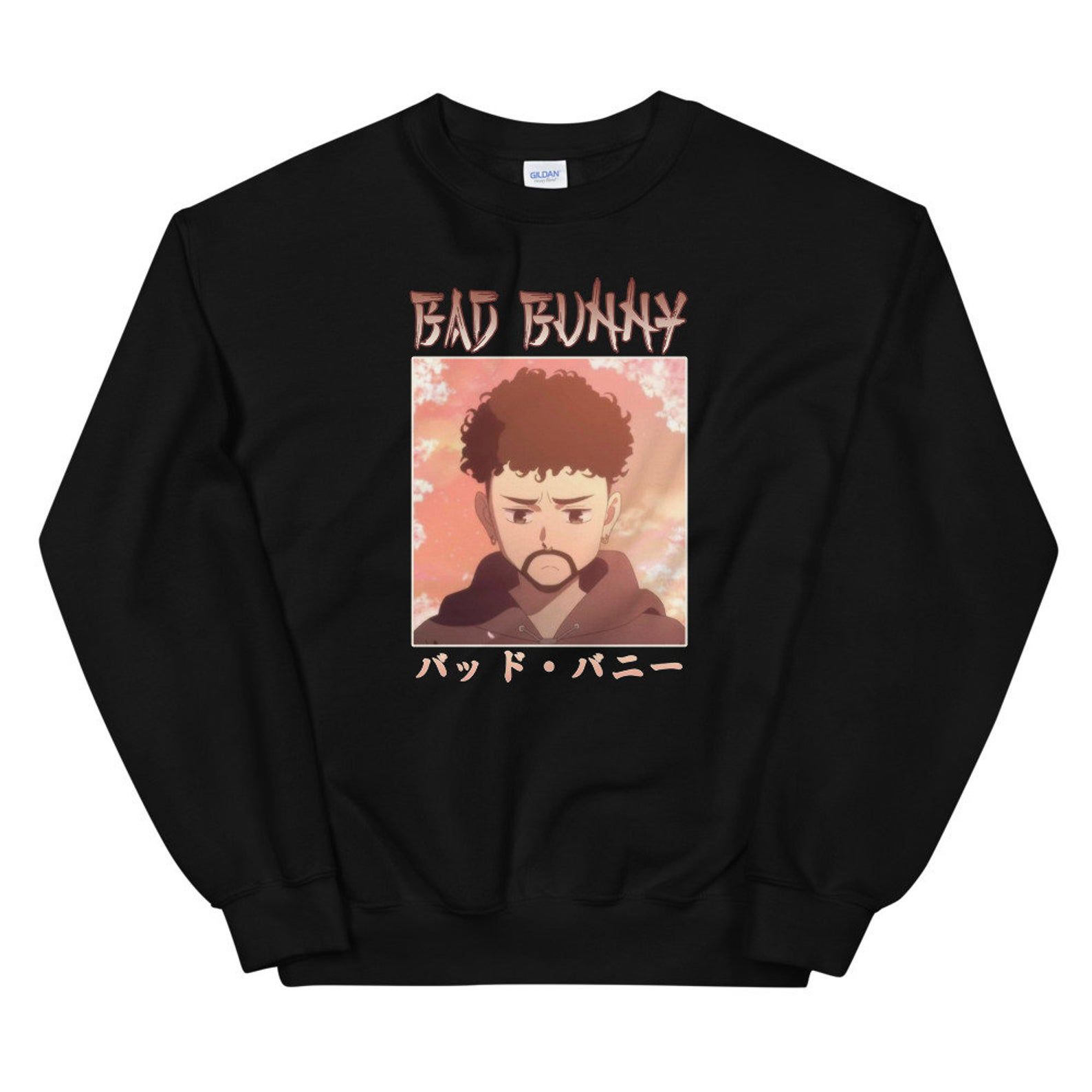 Bad Bunny Yonaguni Unisex Crewneck Pullover | Bad Bunny Yonaguni Inspired Shirt | Yonaguni Anime Shirt | Bunny Yonaguni Song