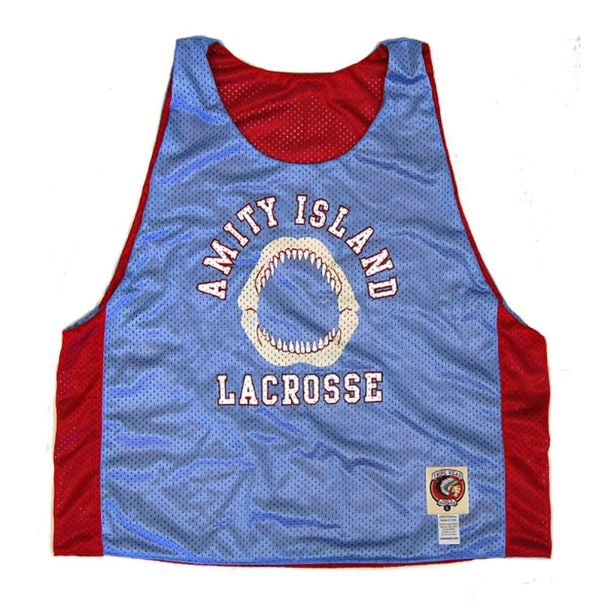 Amity Island Jaws Lacrosse Pinnie Made In USA