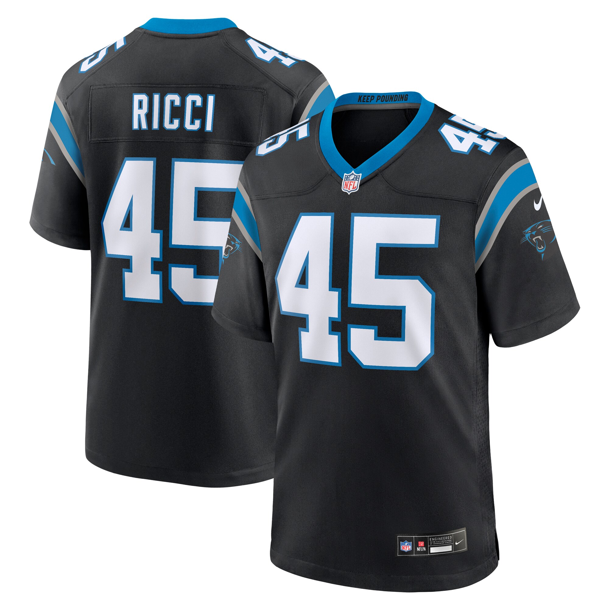 Giovanni Ricci Carolina Panthers Team Game Jersey – Black