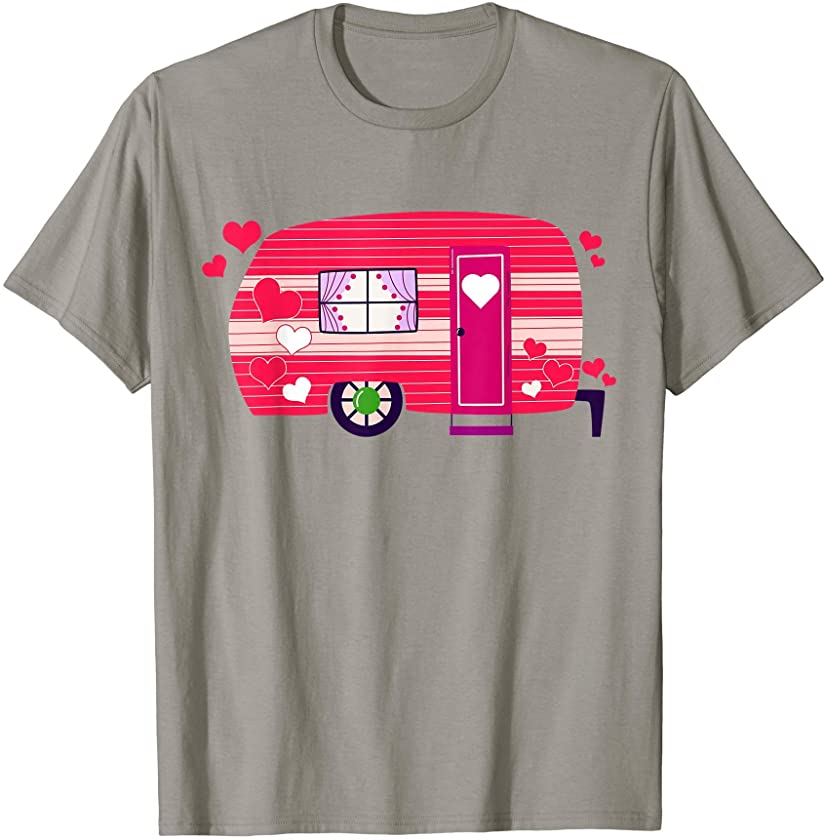 Th Cute Camping RV Camper Valentines Day Costume Couple T-Shirt