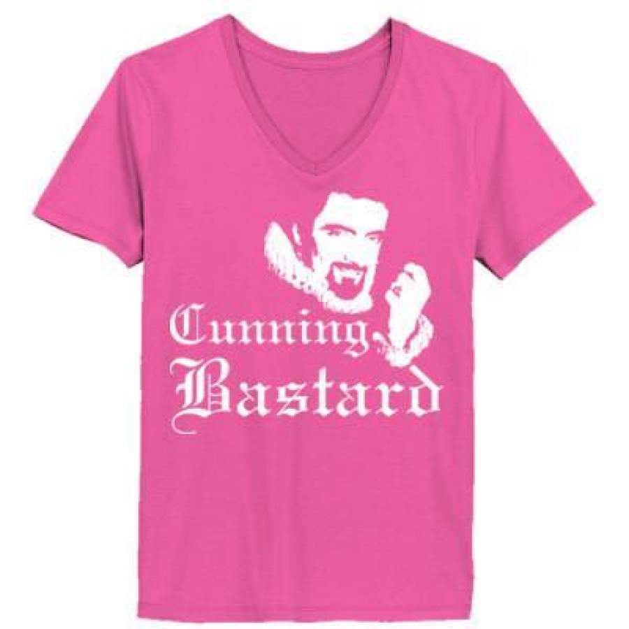 AGR Blackadder Cunning Bastard – Ladies’ V-Neck T-Shirt