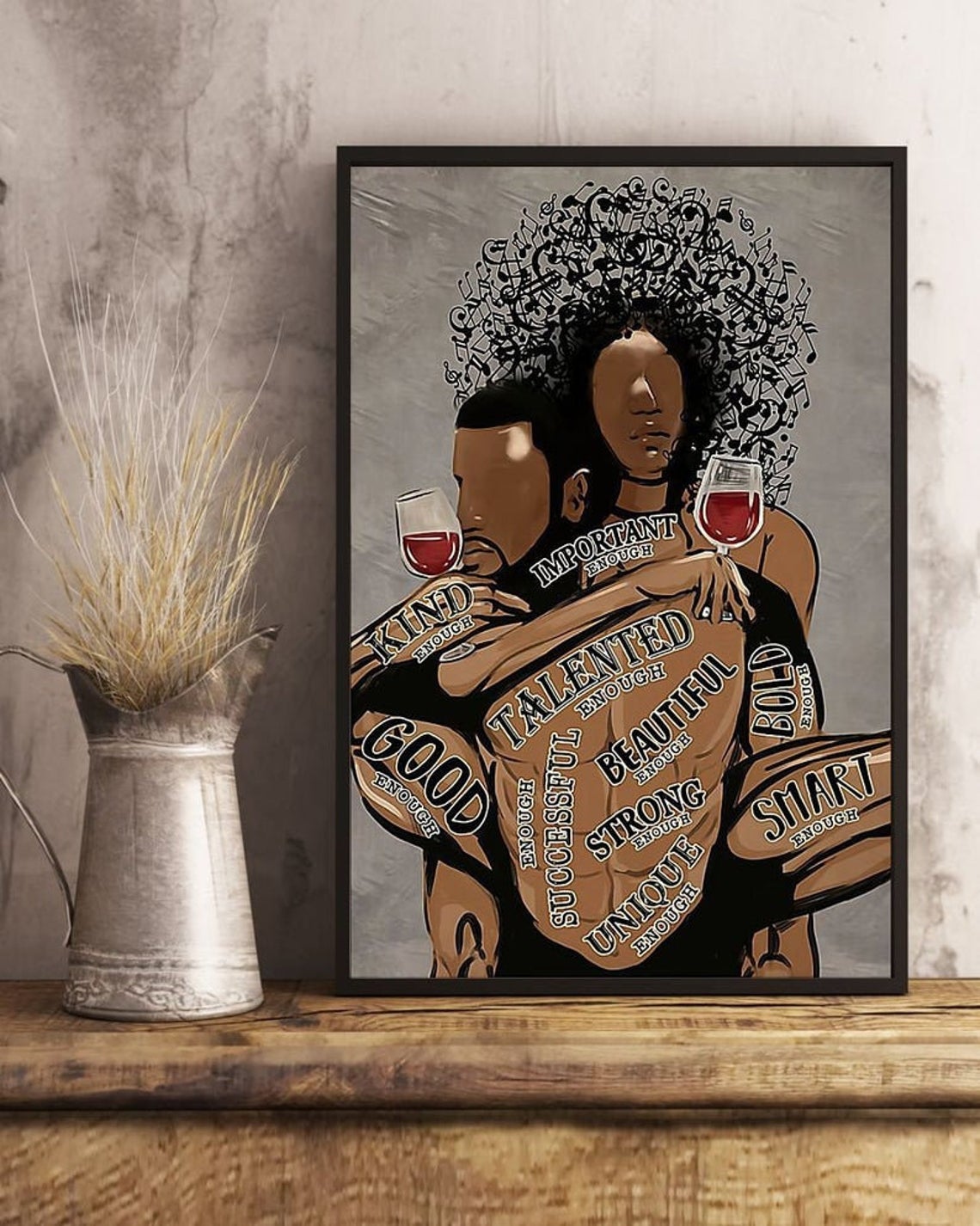 Black King Black Queen Poster, Black Pride Poster, Afro King Afro Queen Poster, Black Couple Canvas And Poster, Canvas Painting, Wall Decor Visual Art