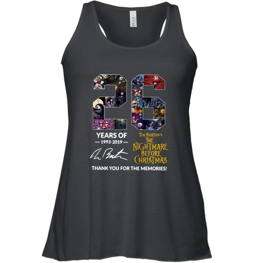 26 Years of Tim Burton’s the Nightmare Before Christmas thank you for the memories shirt Racerback Tank