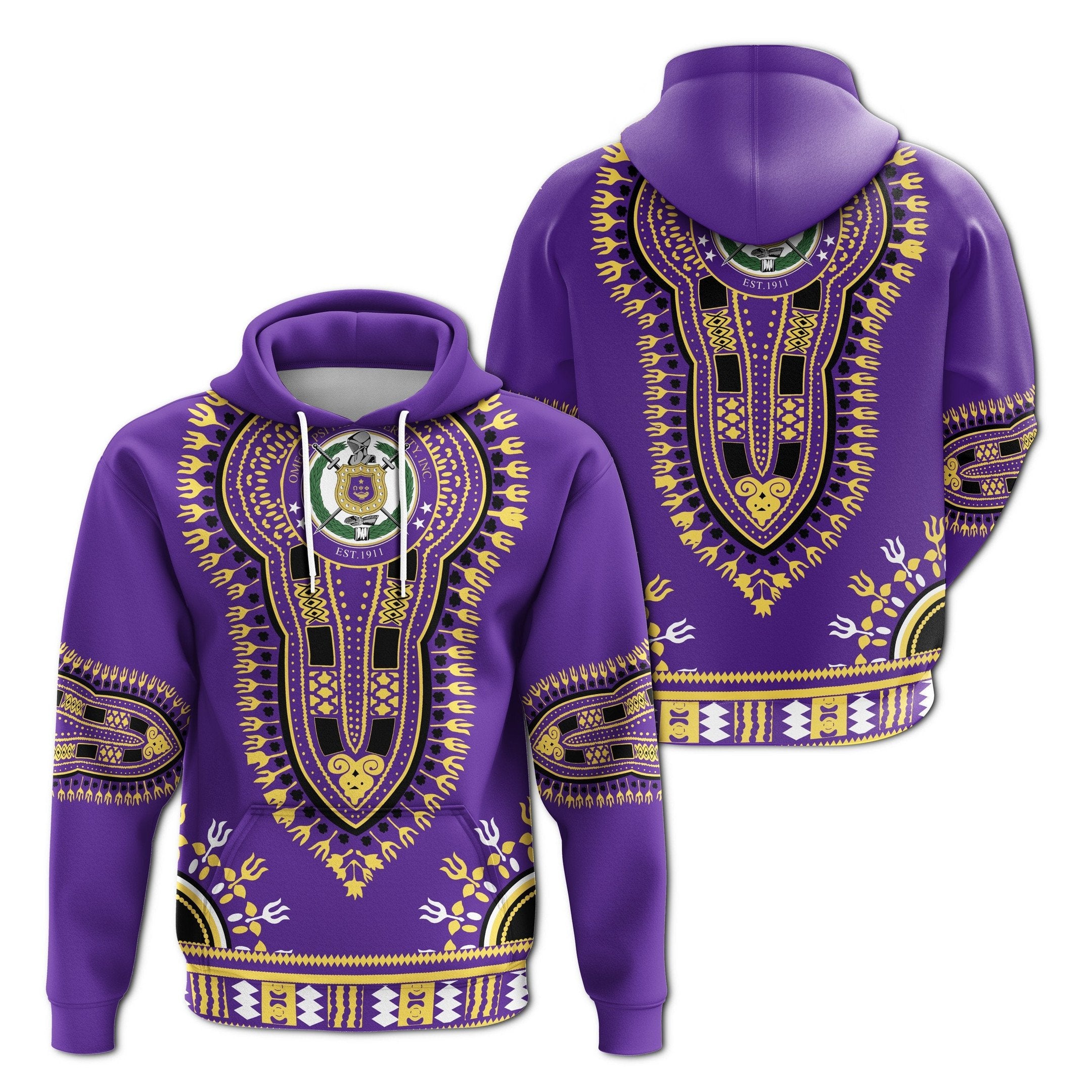 Fraternity Hoodie – Omega Psi Phi Dashiki Pullover