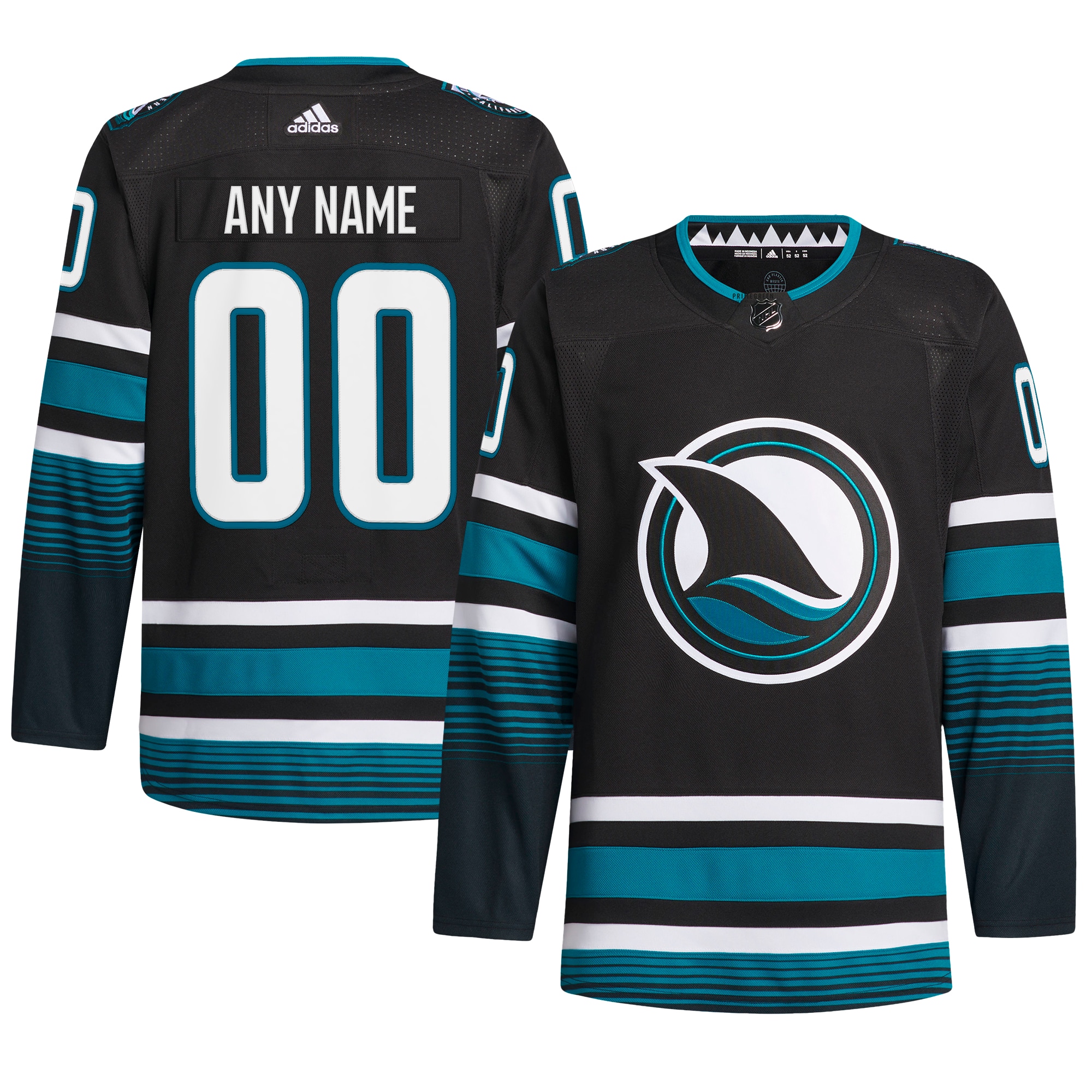 San Jose Sharks Alternate Primegreen Authentic Custom Jersey – Black 2