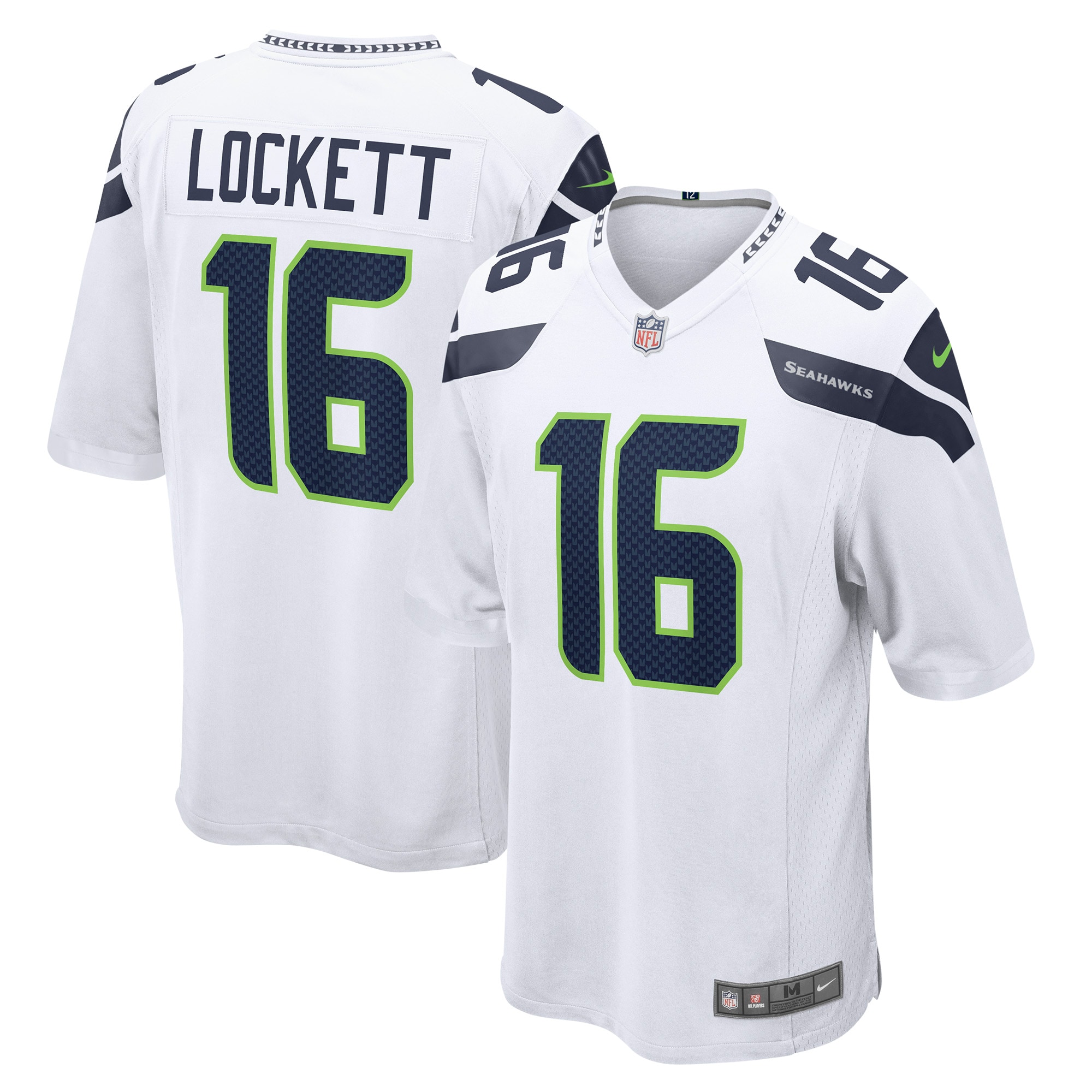 Men’s Seattle Seahawks Tyler Lockett White Game Jersey