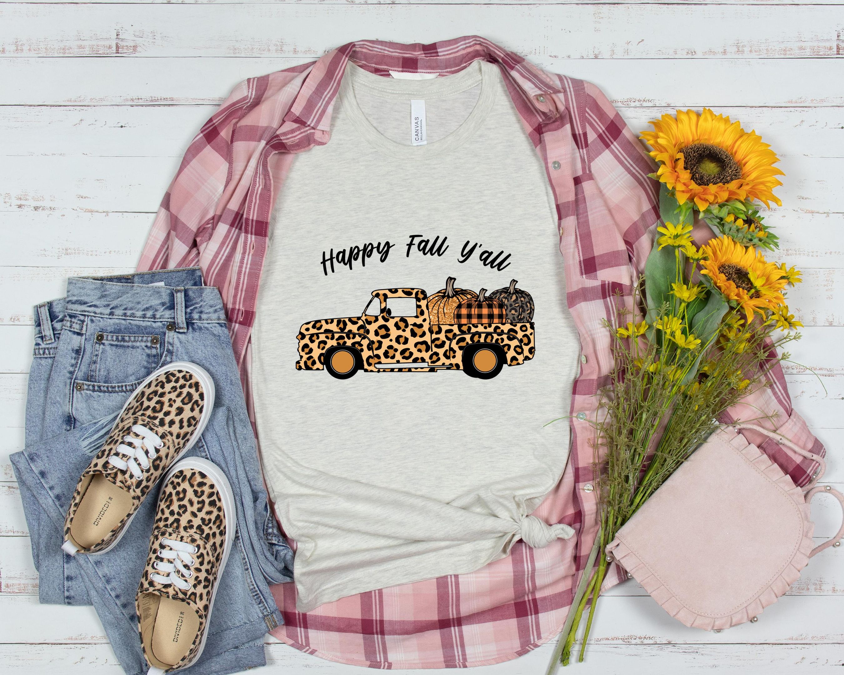 Happy Fall Truck Shirt, Fall Season Shirt, Autumn Shirt, Happy Mid Shirt, For Autumn Shirt, Pumpkin Season Shirt