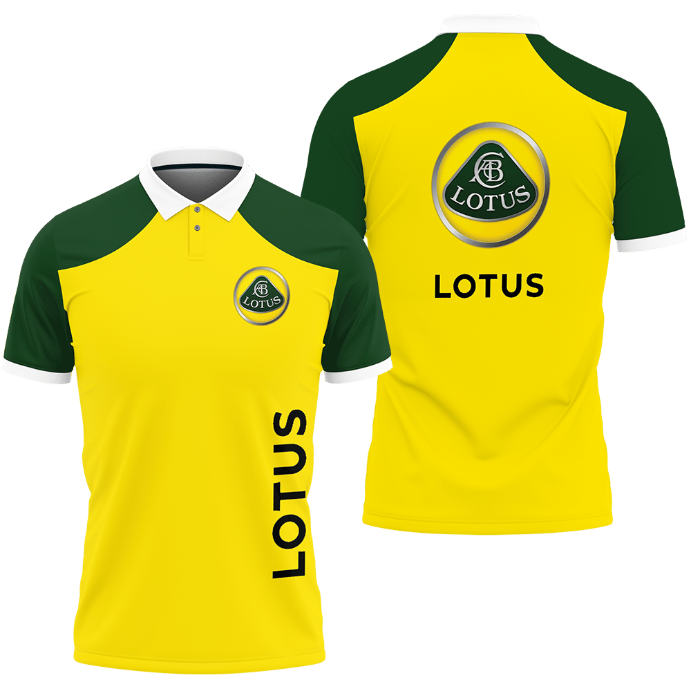 3D Printed Lotus An-Ht Polo Shirt Ver 2 (Yellow)