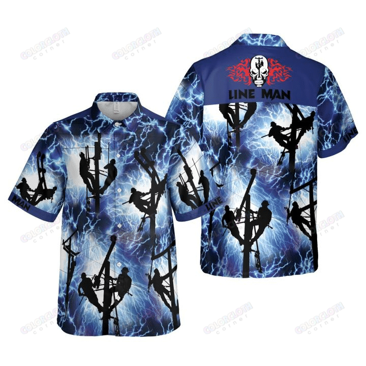 Lineman Thunder Storm Hawaii Shirt 050657 Ha53105