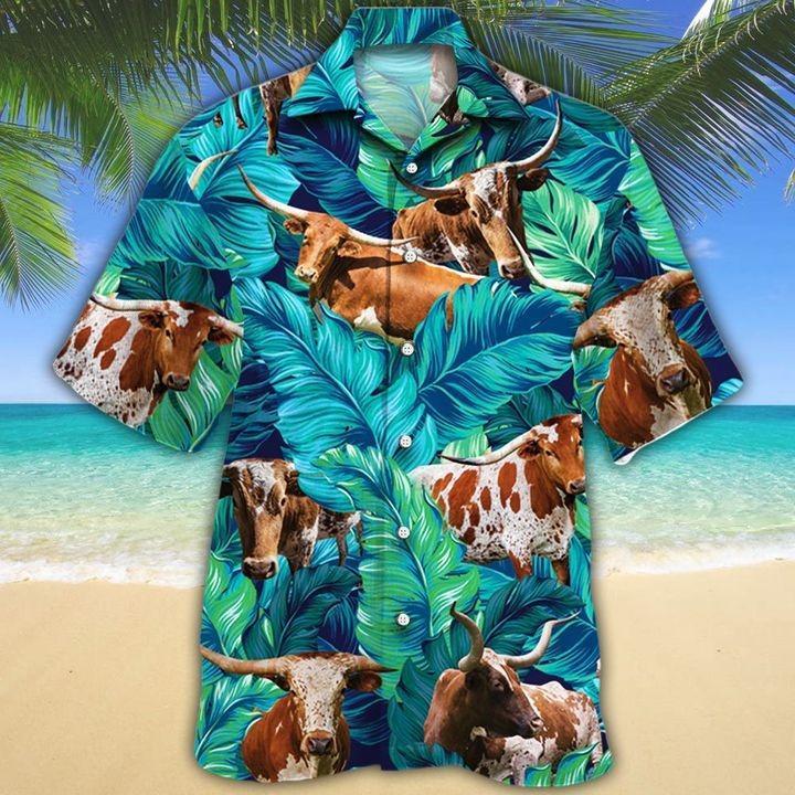 Texas Longhorn Hawaiian Shirt Cattle Cow For Men Women Ha91168