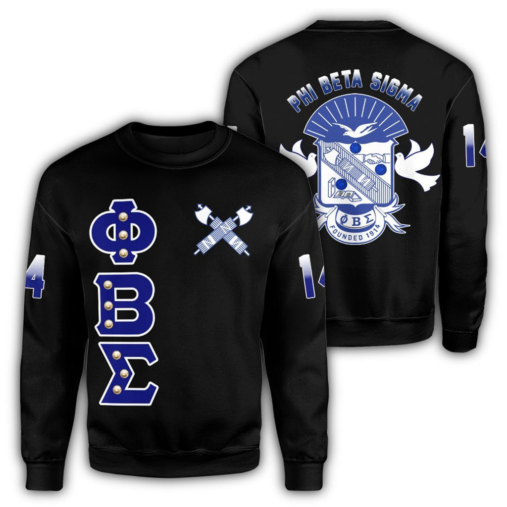 Fraternity Sweatshirt – Phi Beta Sigma Crystal Black Sweatshirt