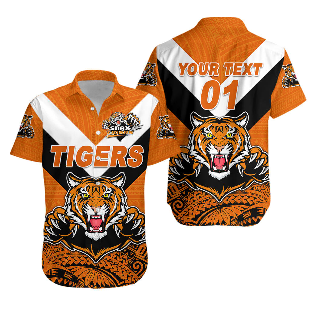 (Custom Personalised) Papua New Guinea Lae Snax Tigers Hawaiian Shirt Rugby Simple Style – Orange, Custom Text And Number Lt8