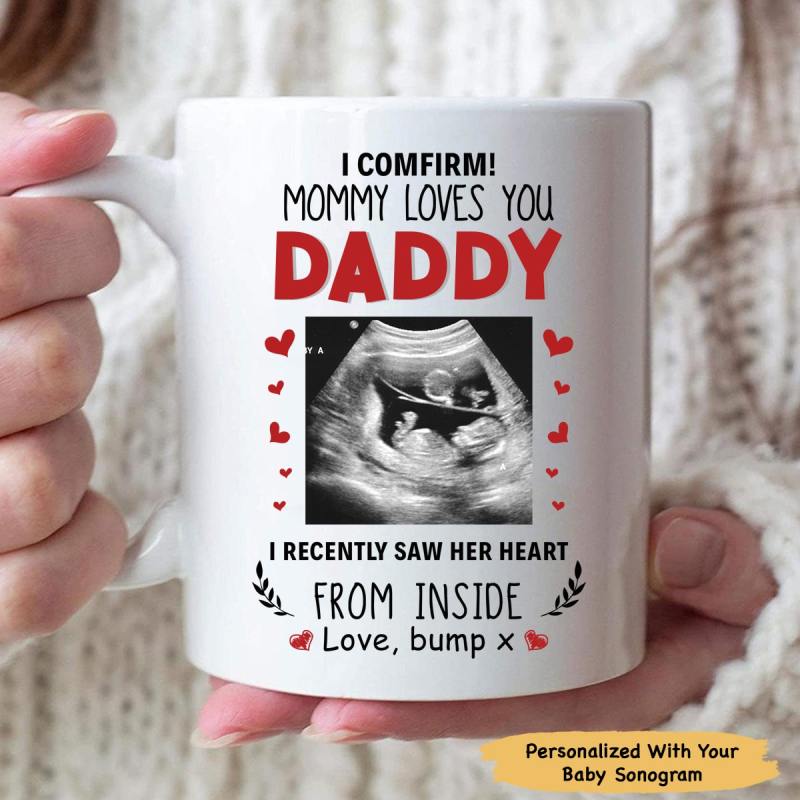 Personalized Mommy Loves You From The Bump Mug Father’S Day Gift For New Dad