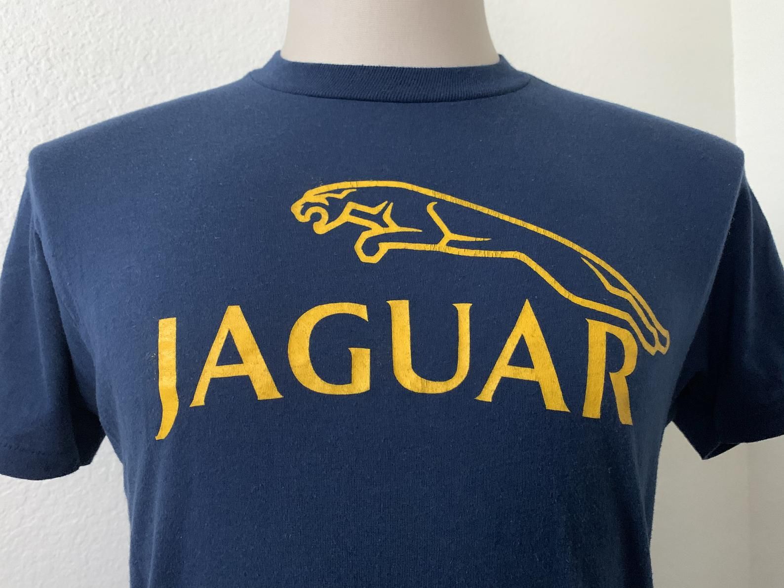 Vtg 80’s Jaguar Luxury Sports Car Brand Blue T-Shirt