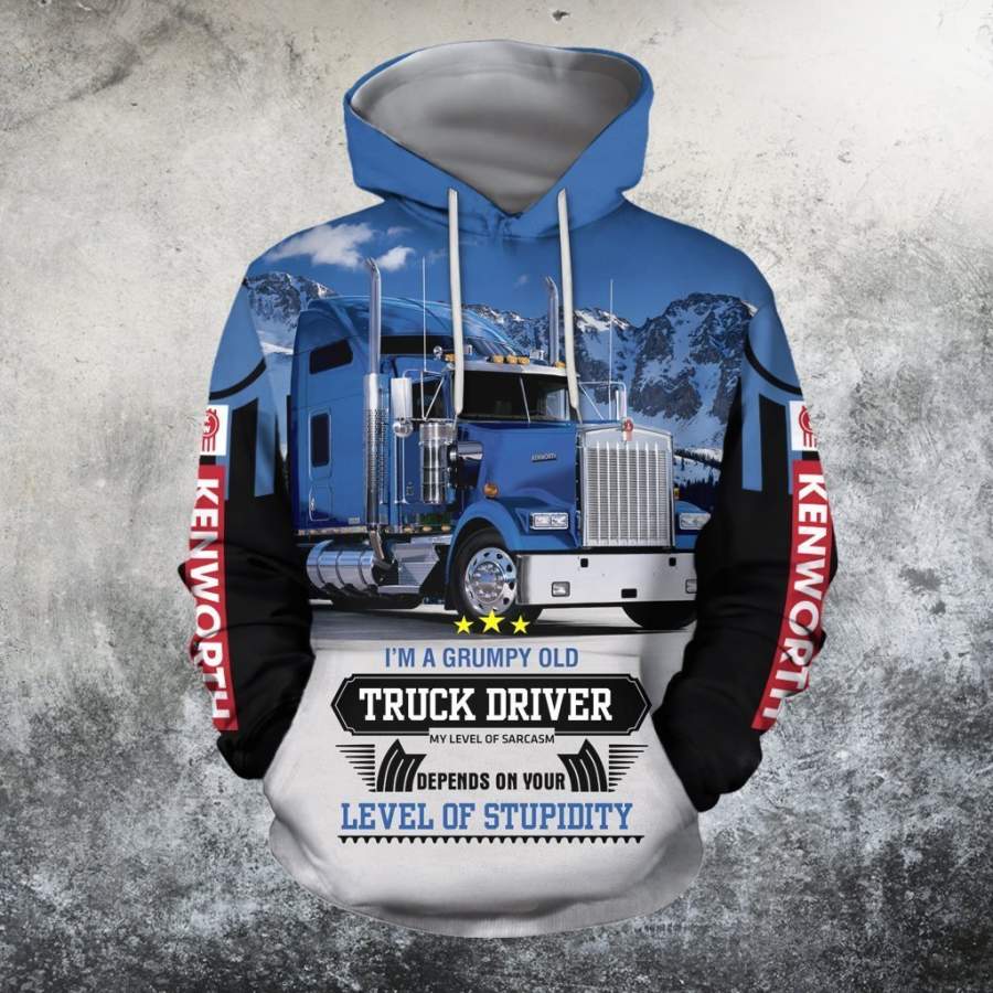 3D All Over Printed Truck Driver Hoodie