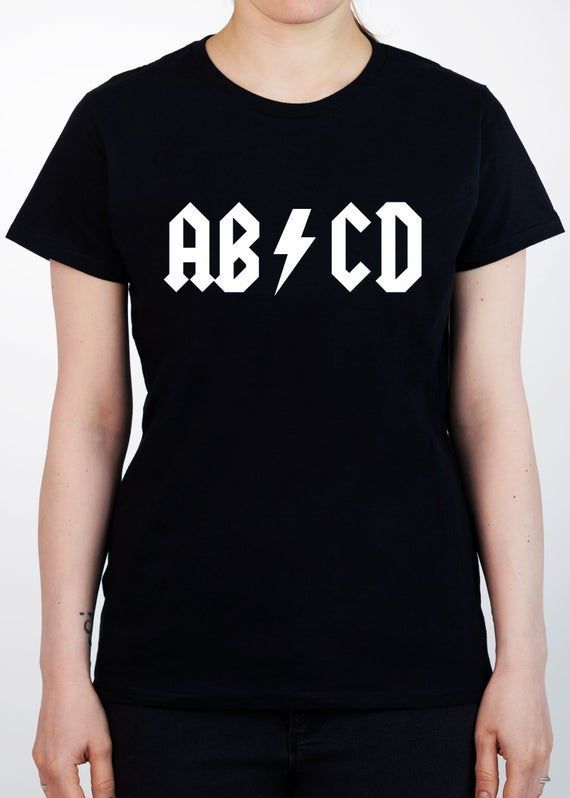 Abcd Ac Dc Shirt Fresh Humor Gift For Student Shirt For Graduation Party Gift For Teacher Rock Band Music Loving Hard Rock Fan Shirt