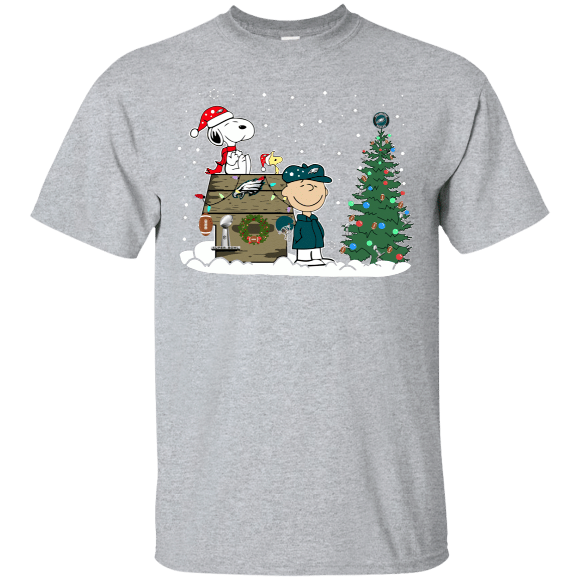 Buy Philadelphia Eagles Snoopy The Peanuts Ugly Christmas Sweater  Super Bowl Ultra Cotton T-Shirt