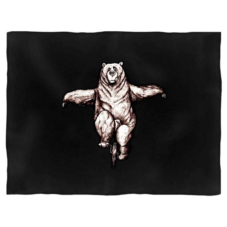 Polar Bear Illustration Animal Art Birthday Gift Blanket