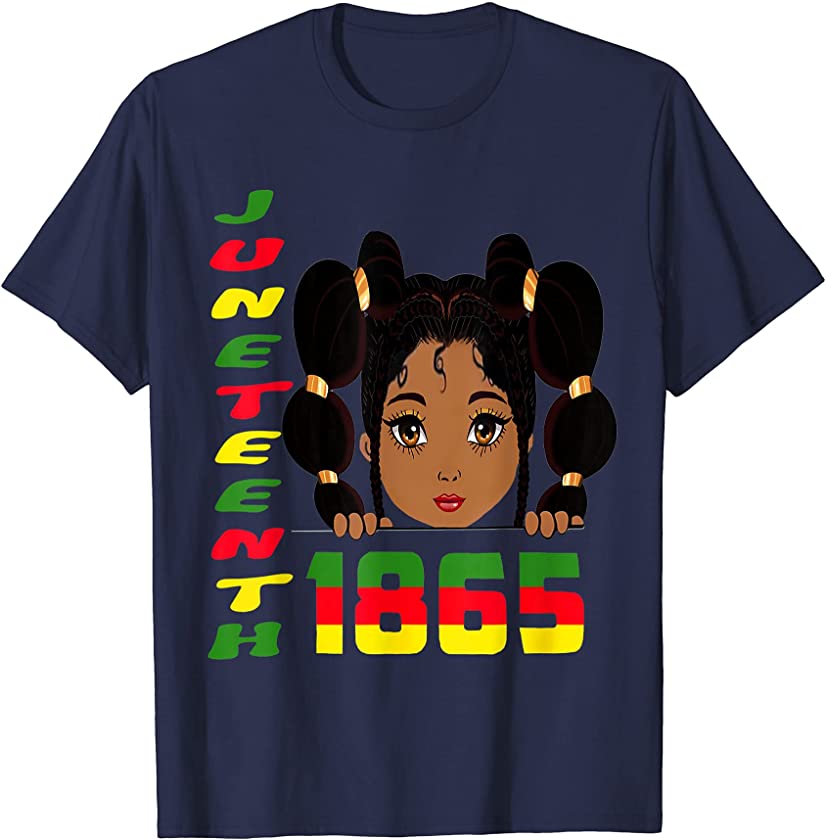 Juneteenth Celebration 1865 Cute Black Girls Kids Toddlers T-Shirt