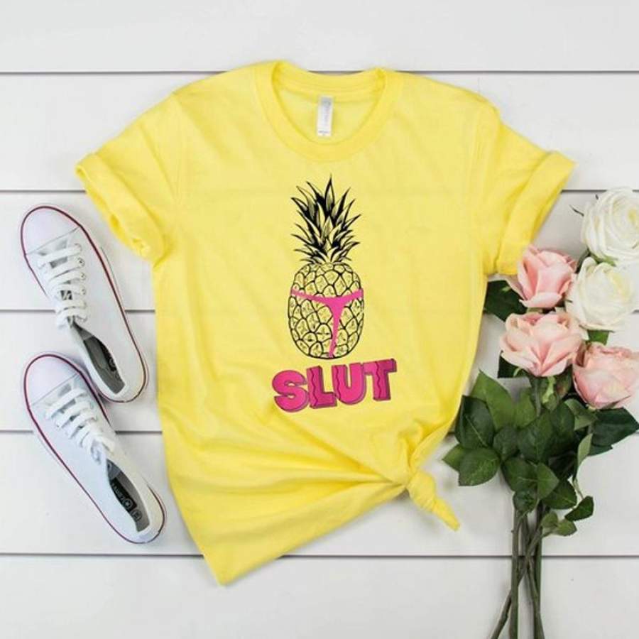 Pineapple Slu Shirt Funny Sexy Tropical Vibes Cute Tshirt Brooklyn Nine Nine Shirt Top Tees