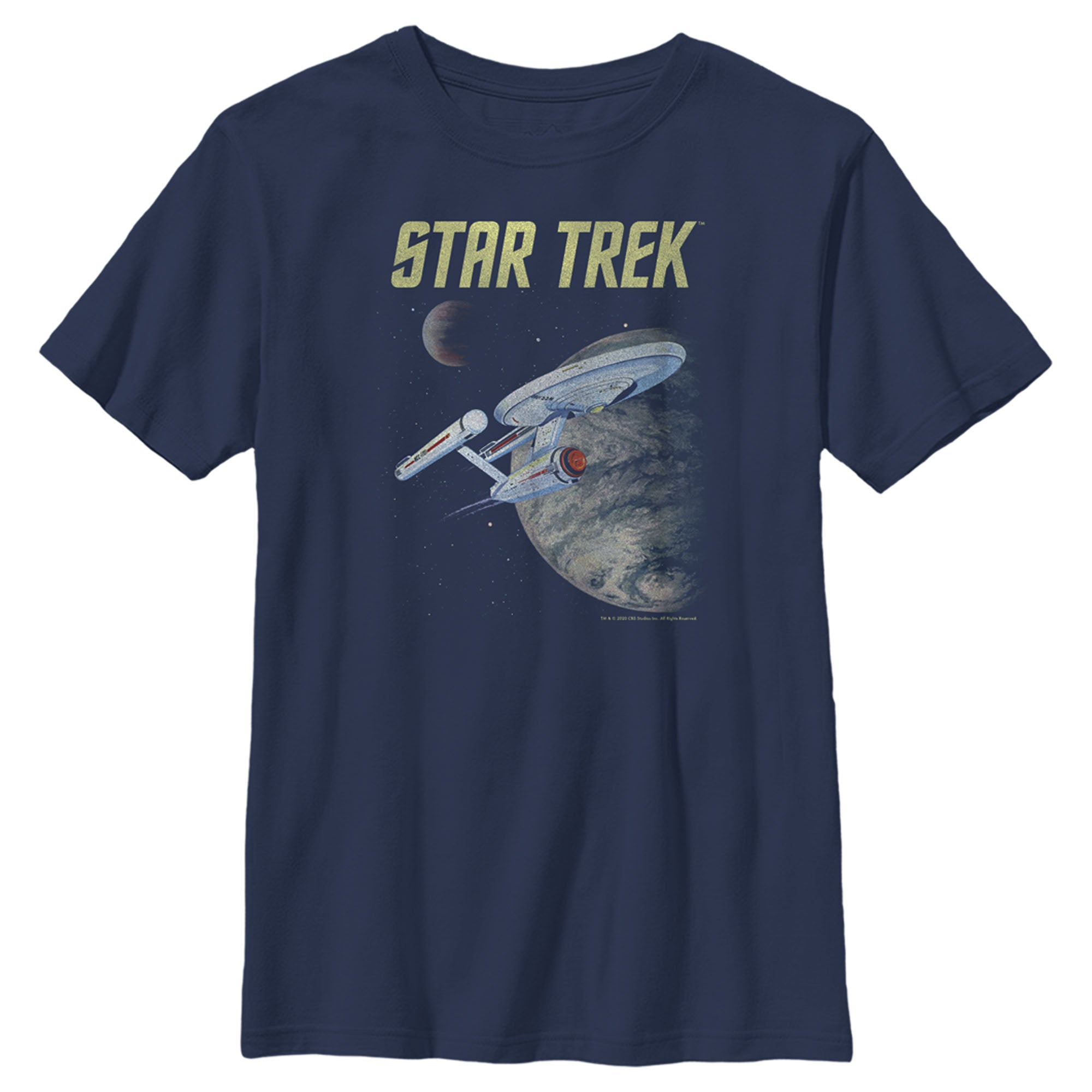 Boy’S Star Trek: The Original Series Uss Enterprise Discovering New Worlds In Space T-Shirt