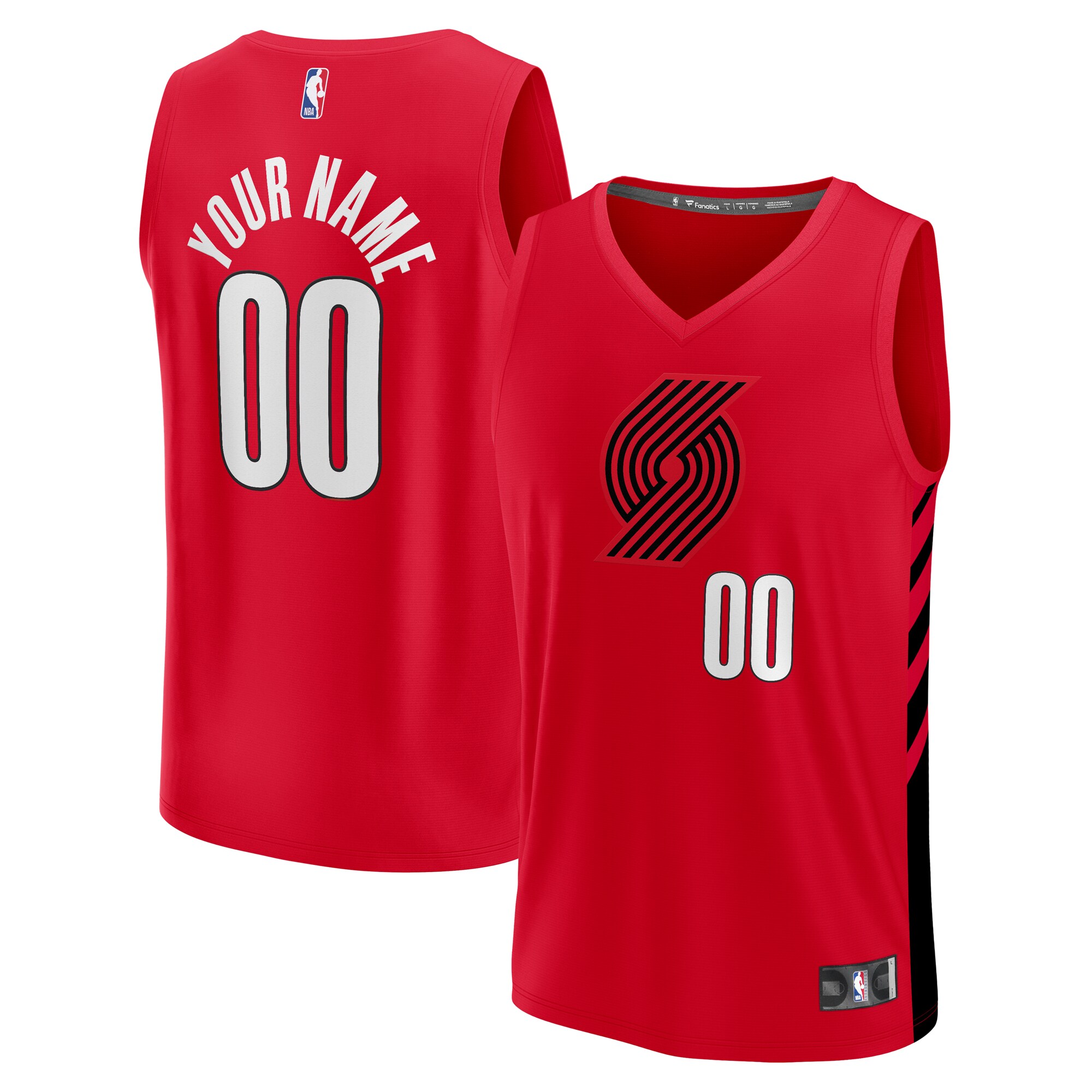 Portland Trail Blazers Branded Fast Break Custom Replica Jersey – Red – Statement Edition