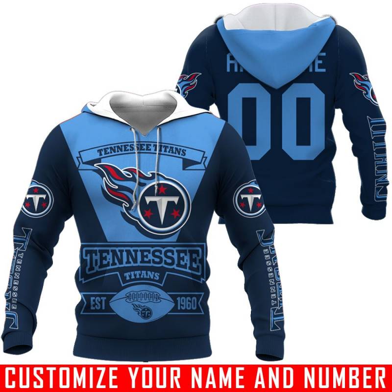 Tennessee Titans – EST 1960 – CUSTOMIZE NAME AND NUMBER – HOT SALE 3D PRINTED – NOT IN STORE